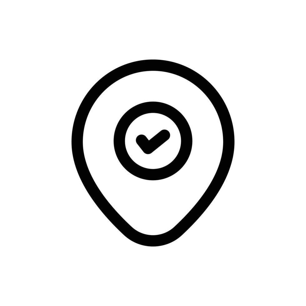 Chcekpoint icon in trendy outline style isolated on white background. Checkpoint silhouette symbol for your website design, logo, app, UI. Vector illustration, EPS10.
