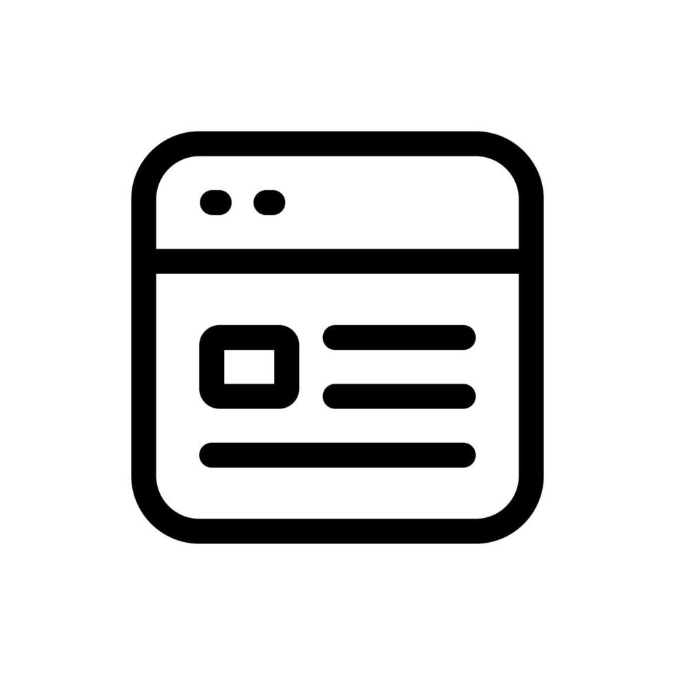 Simple Website line icon vector