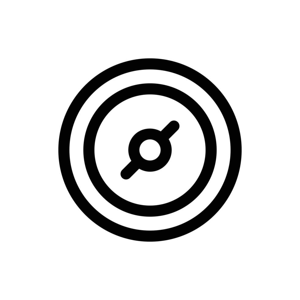 Brújula icono en de moda contorno estilo aislado en blanco antecedentes. Brújula silueta símbolo para tu sitio web diseño, logo, aplicación, ui vector ilustración, eps10.