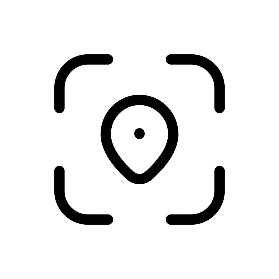 Simple Target Location line icon vector