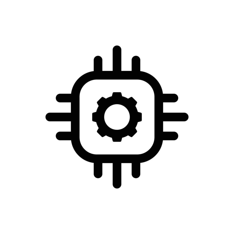 Ai icon in trendy outline style isolated on white background. Ai silhouette symbol for your website design, logo, app, UI. Vector illustration, EPS10.