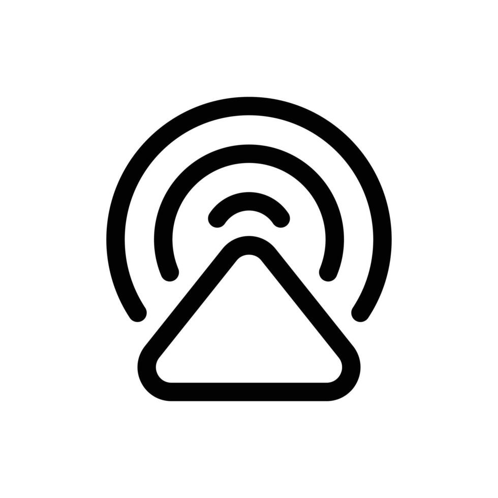 Radar icon in trendy outline style isolated on white background. Radar silhouette symbol for your website design, logo, app, UI. Vector illustration, EPS10.