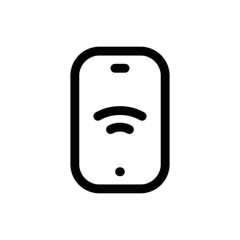 Smartphone icon in trendy outline style isolated on white background. Smartphone silhouette symbol for your website design, logo, app, UI. Vector illustration, EPS10.