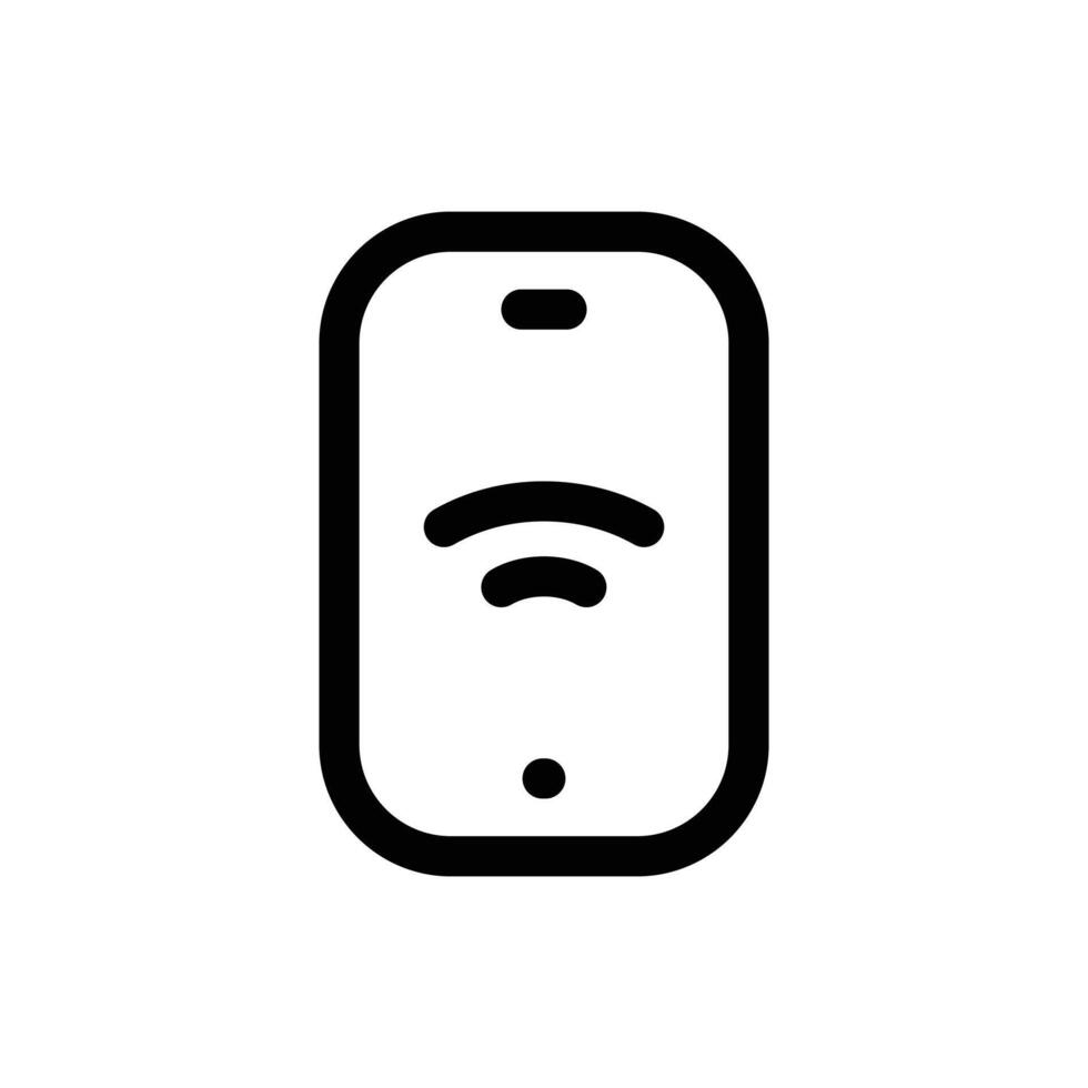 teléfono inteligente icono en de moda contorno estilo aislado en blanco antecedentes. teléfono inteligente silueta símbolo para tu sitio web diseño, logo, aplicación, ui vector ilustración, eps10.