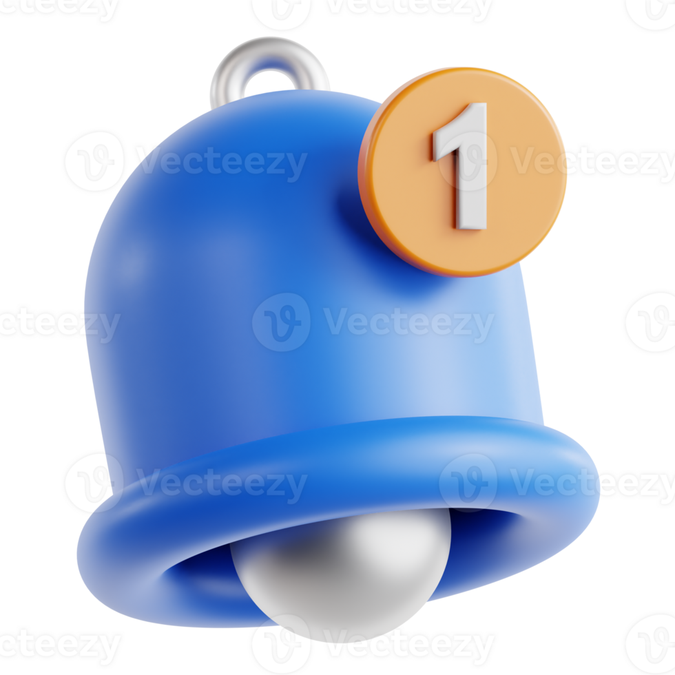 Bell notification 3d graphic illustration png