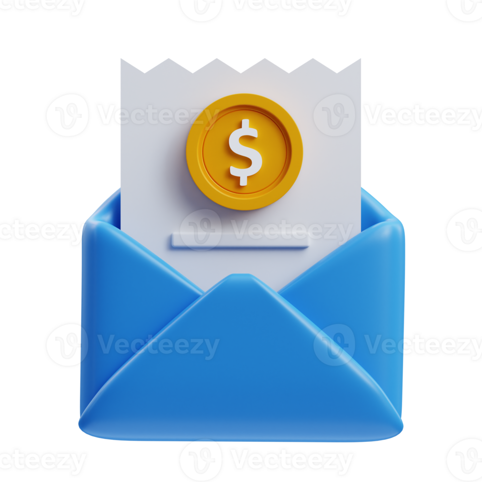 la finance courrier 3d graphique illustration png