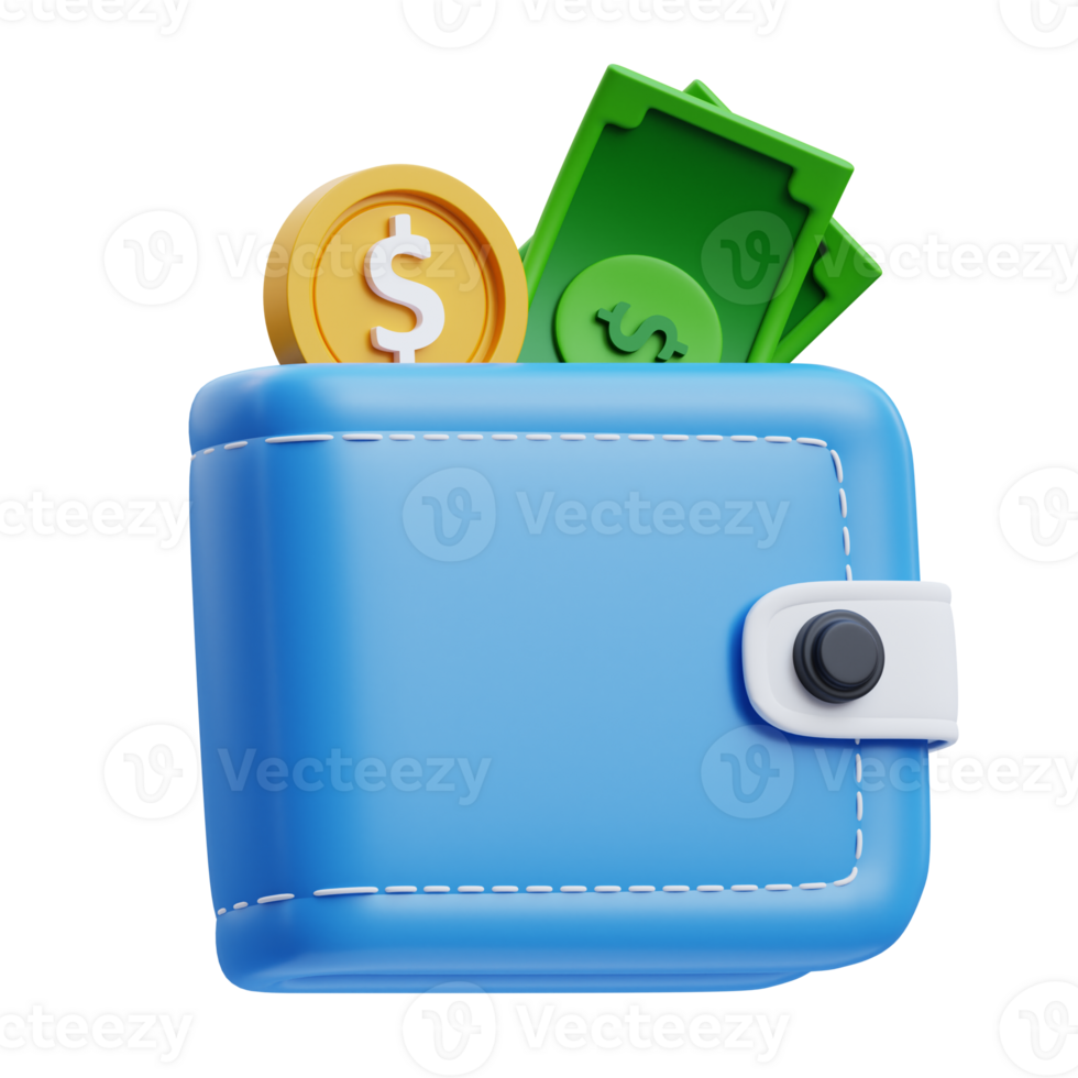 Wallet 3d graphic illustration png