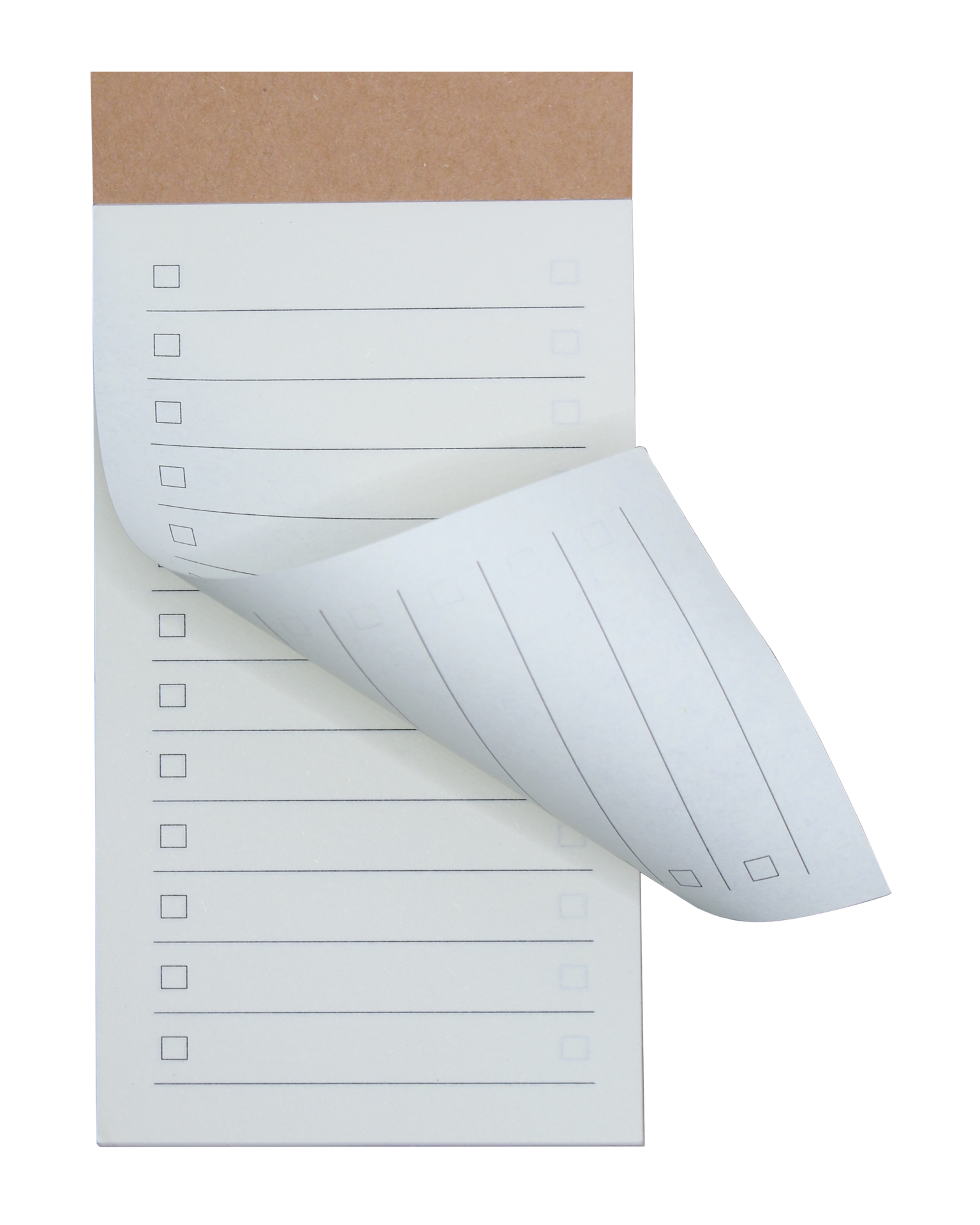 Rolled paper notebooks for office work on transparent background png