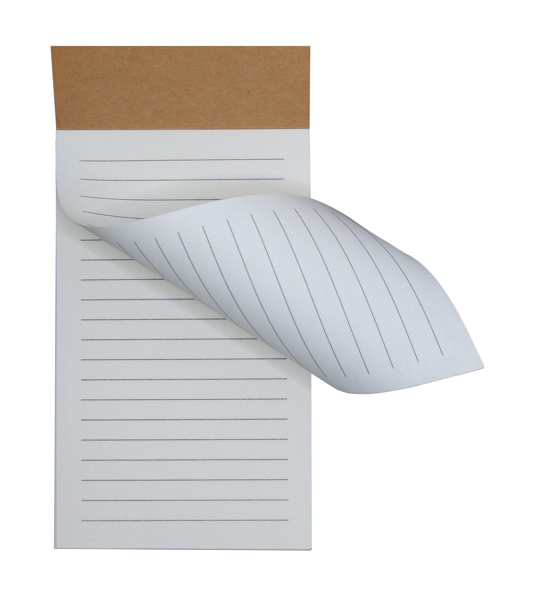 Rolled paper notebooks for office work on transparent background png