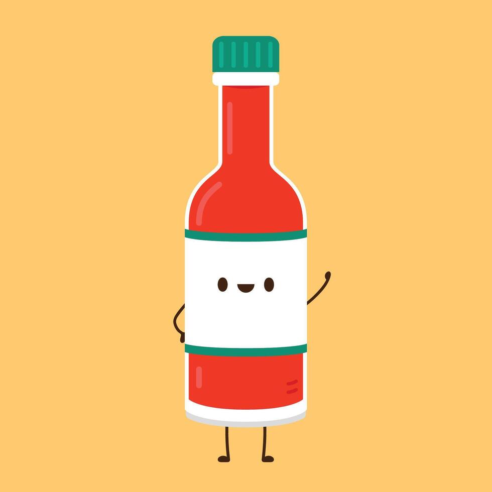 Chilli sauce cartoon vector. free space for text. wallpaper. Tabasco. vector