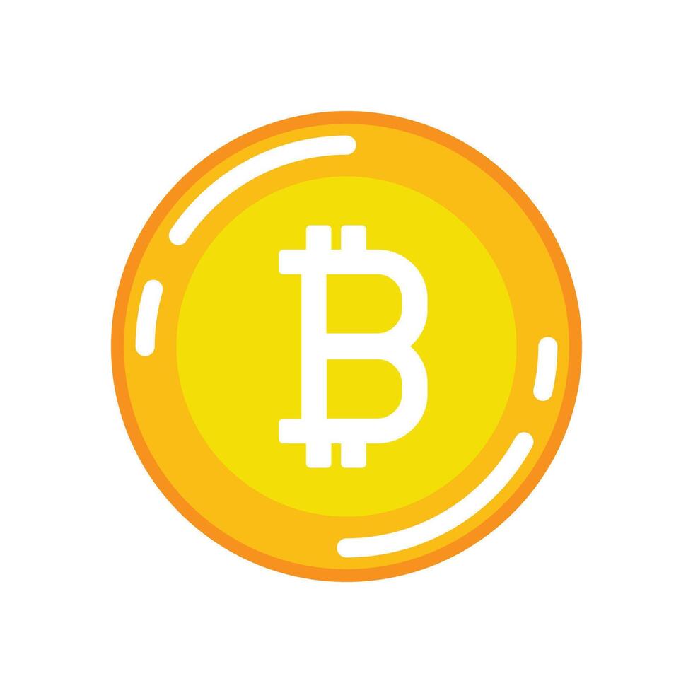 Coin character design. Bitcoin vector. vector