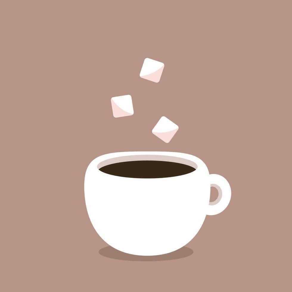 Coffee cup vector on white background. Cup of Fresh Coffee. Vector Illustration.