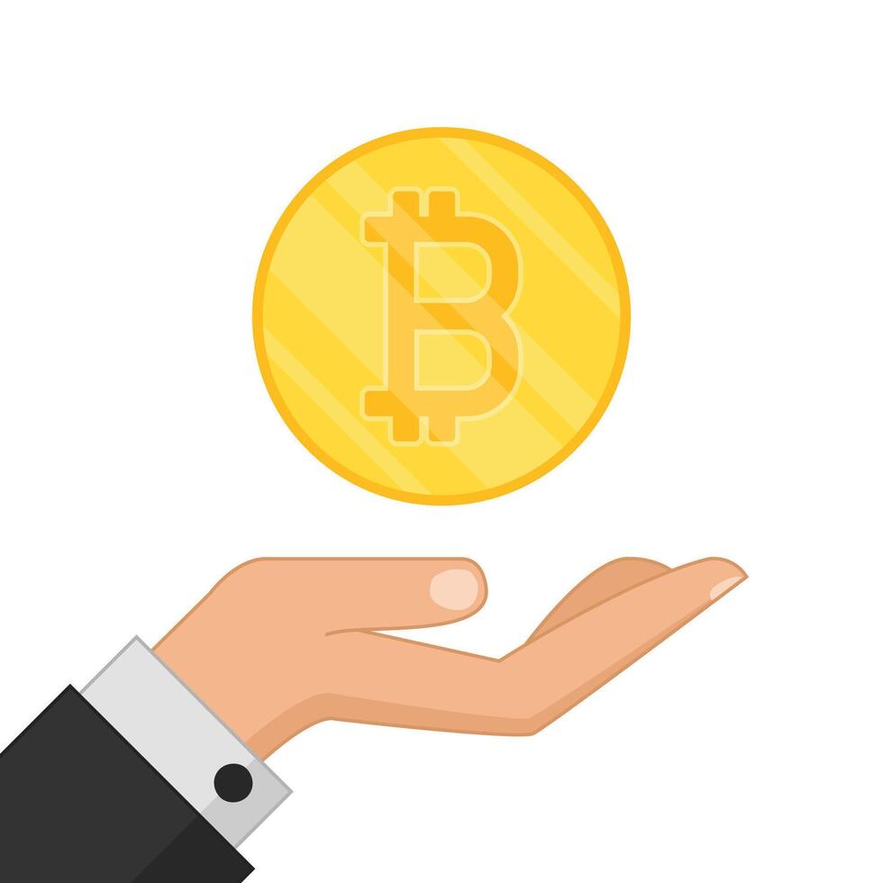 Coin character design. Bitcoin vector. vector