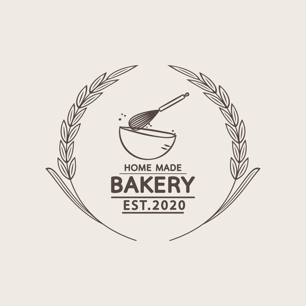 Bakery logo design. Bakery sign vector. Whisk logo design. vector