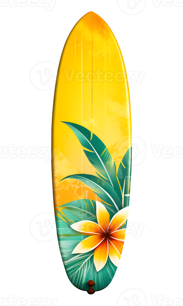 AI generated Surfboard Isolated on Transparent Background png