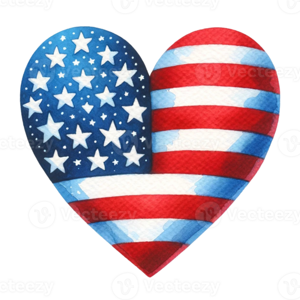 American Flag  Heart 4th of july independence day png clipart