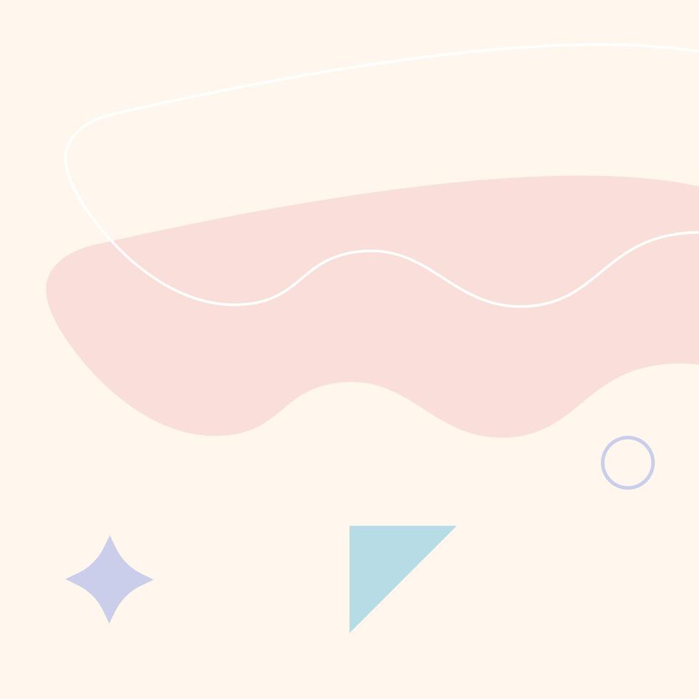 Flat geometric shape minimal cute vector background template