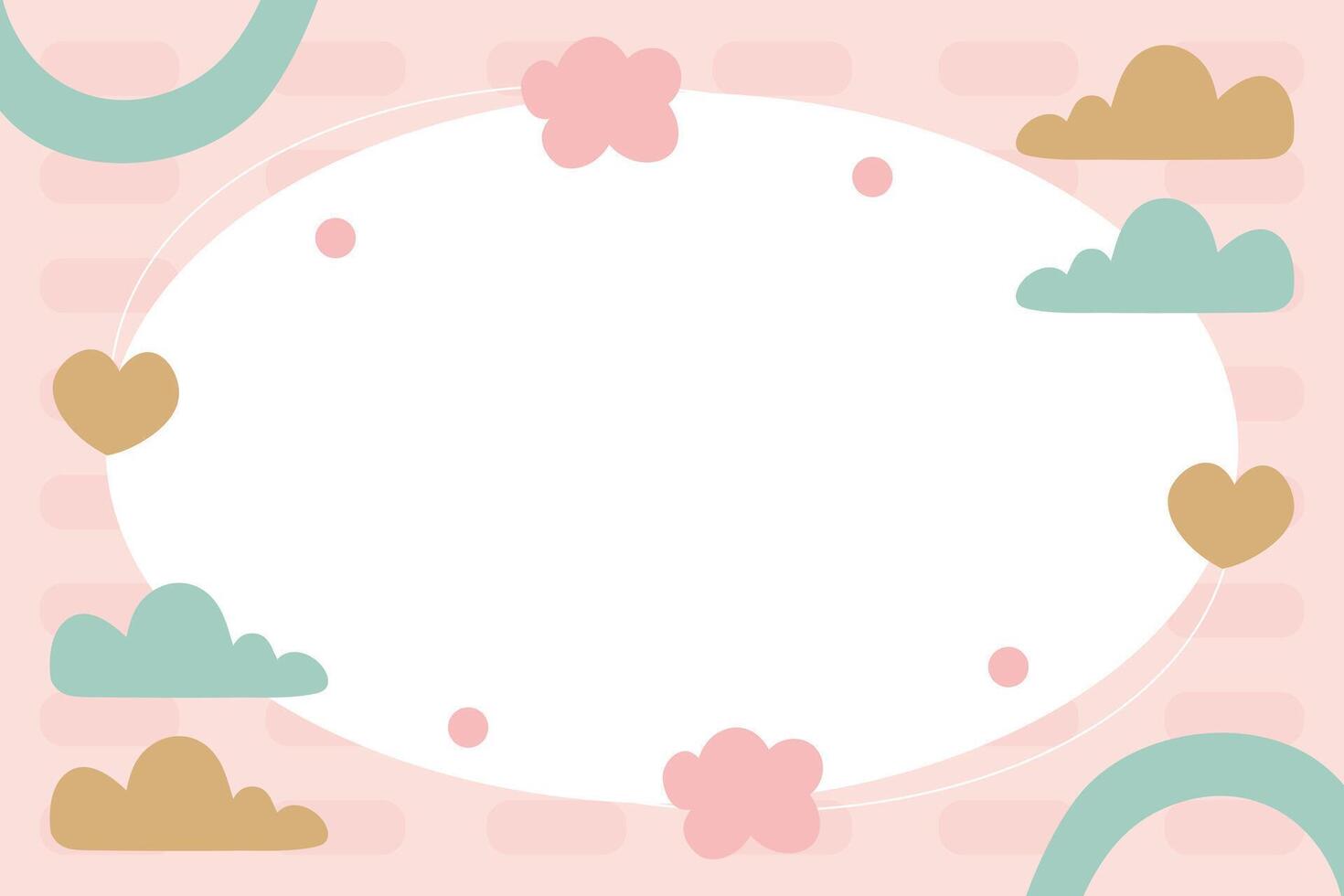 Flat doodle shape abstract minimal vector element background template