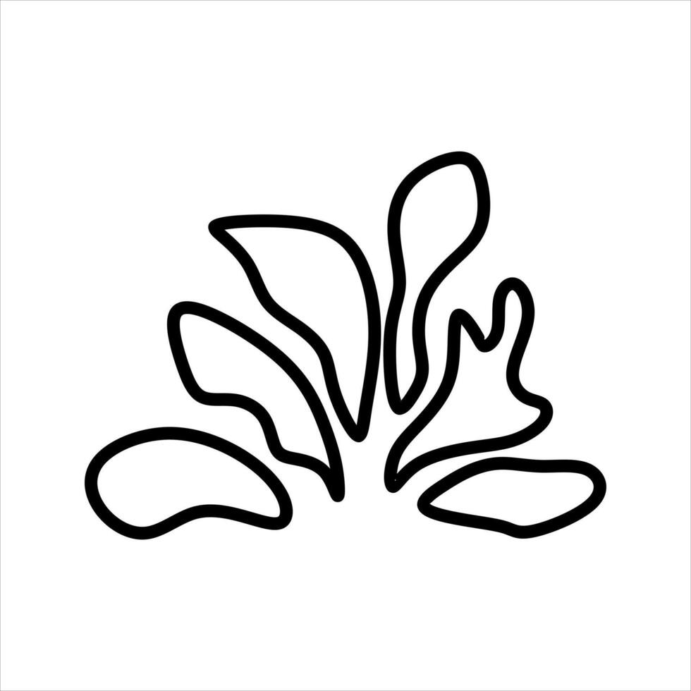 Outline Algae Plant Abstract Vector Element