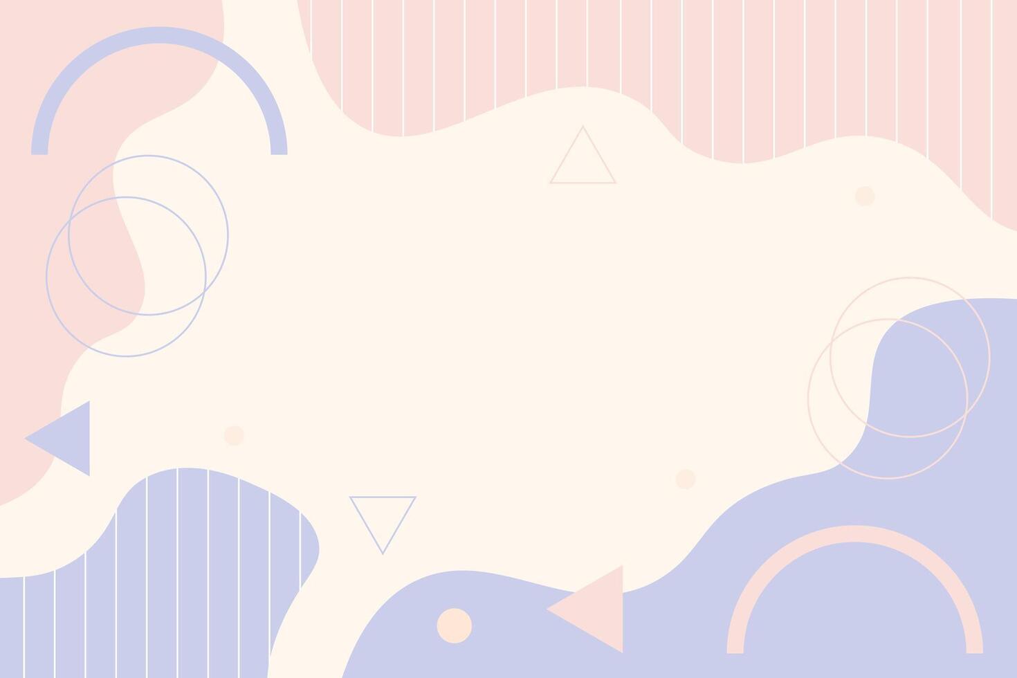 Flat geometric shape minimal cute vector background template