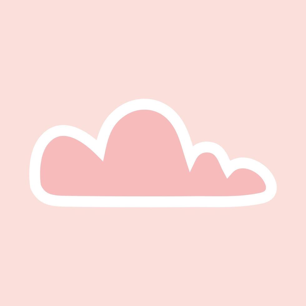 Flat doodle shape abstract minimal vector element
