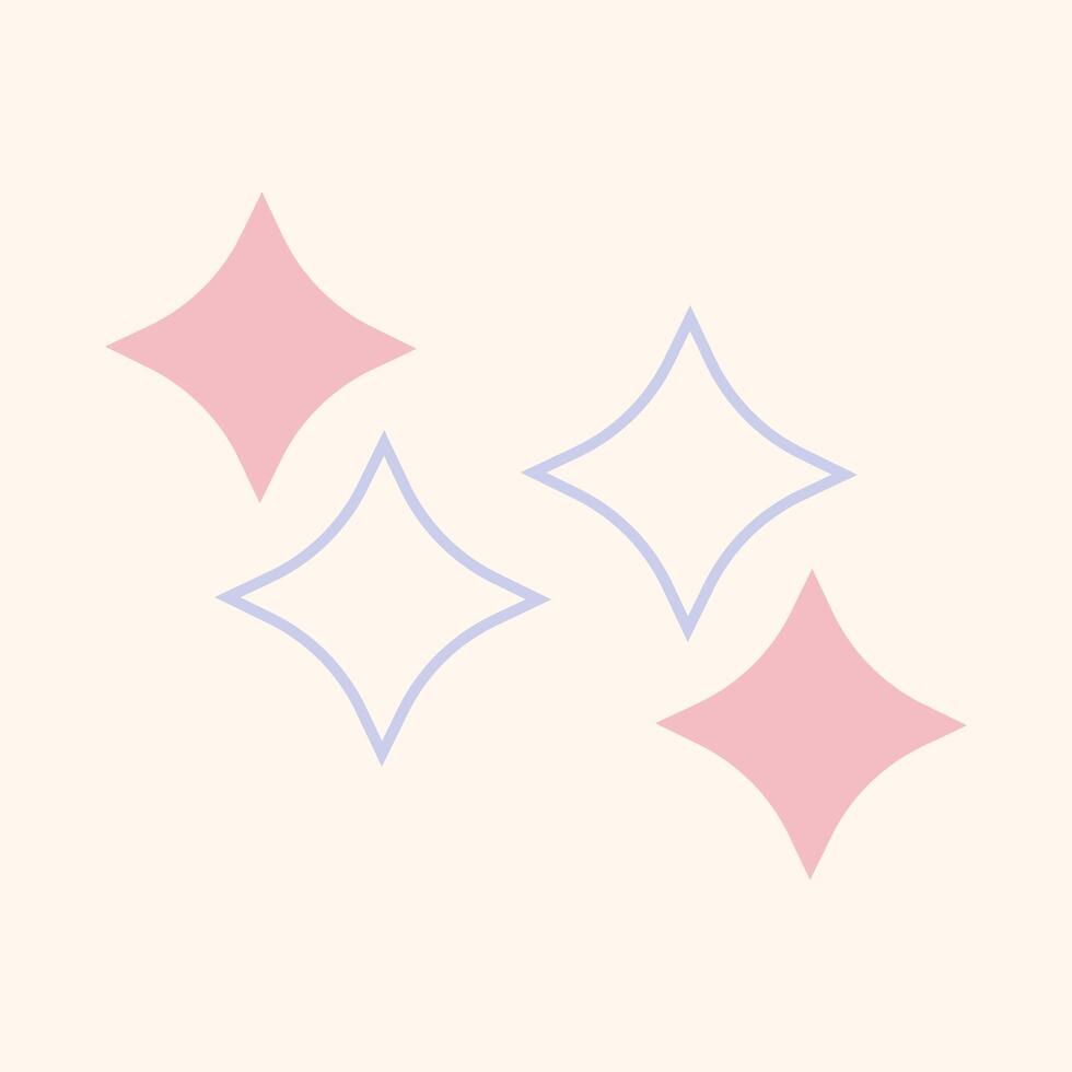 Flat geometric shape minimal cute vector element