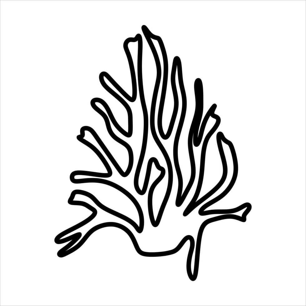 Outline Algae Plant Abstract Vector Element