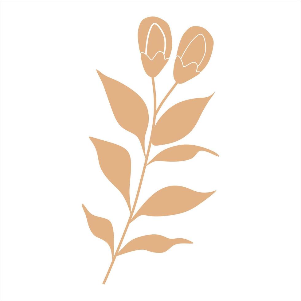 beige resumen floral vector elemento