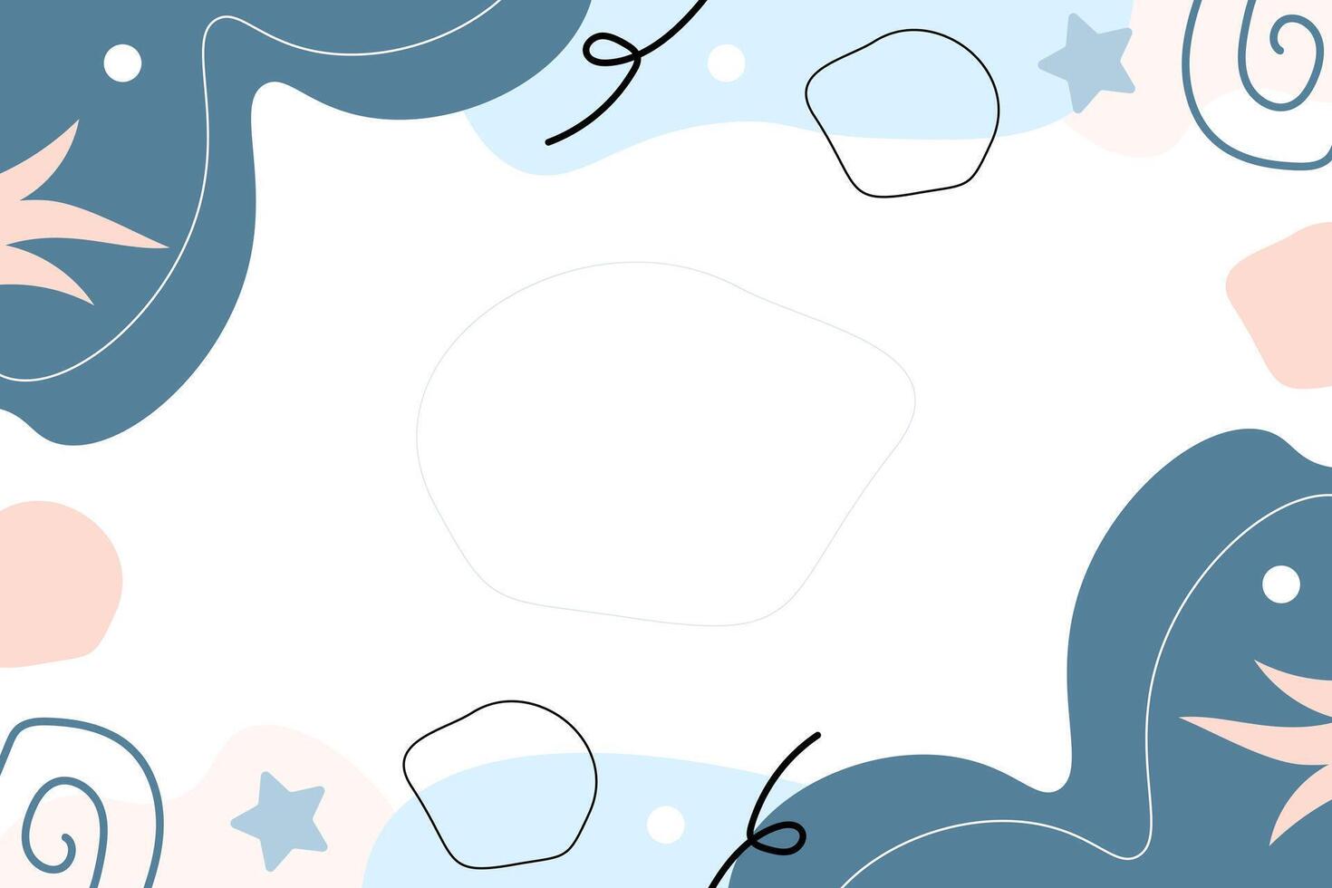 Flat handrawn minimal cute vector element background template