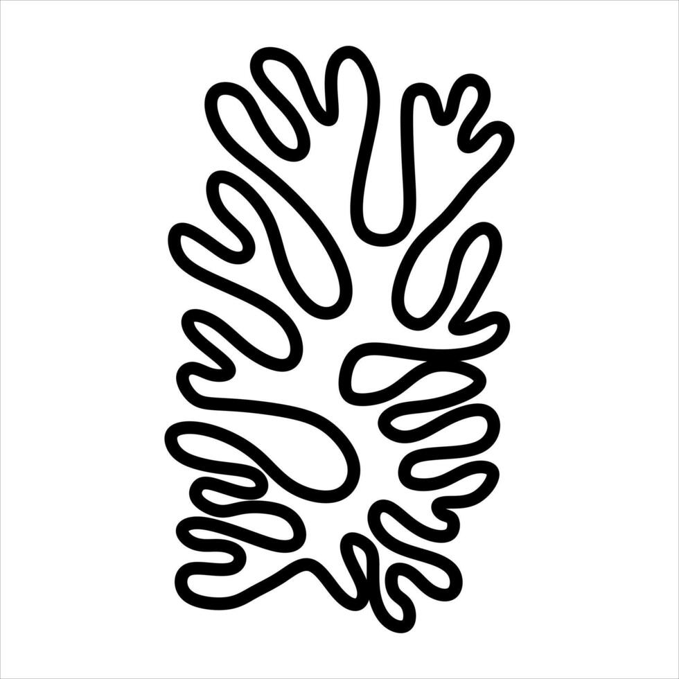 Outline Algae Plant Abstract Vector Element