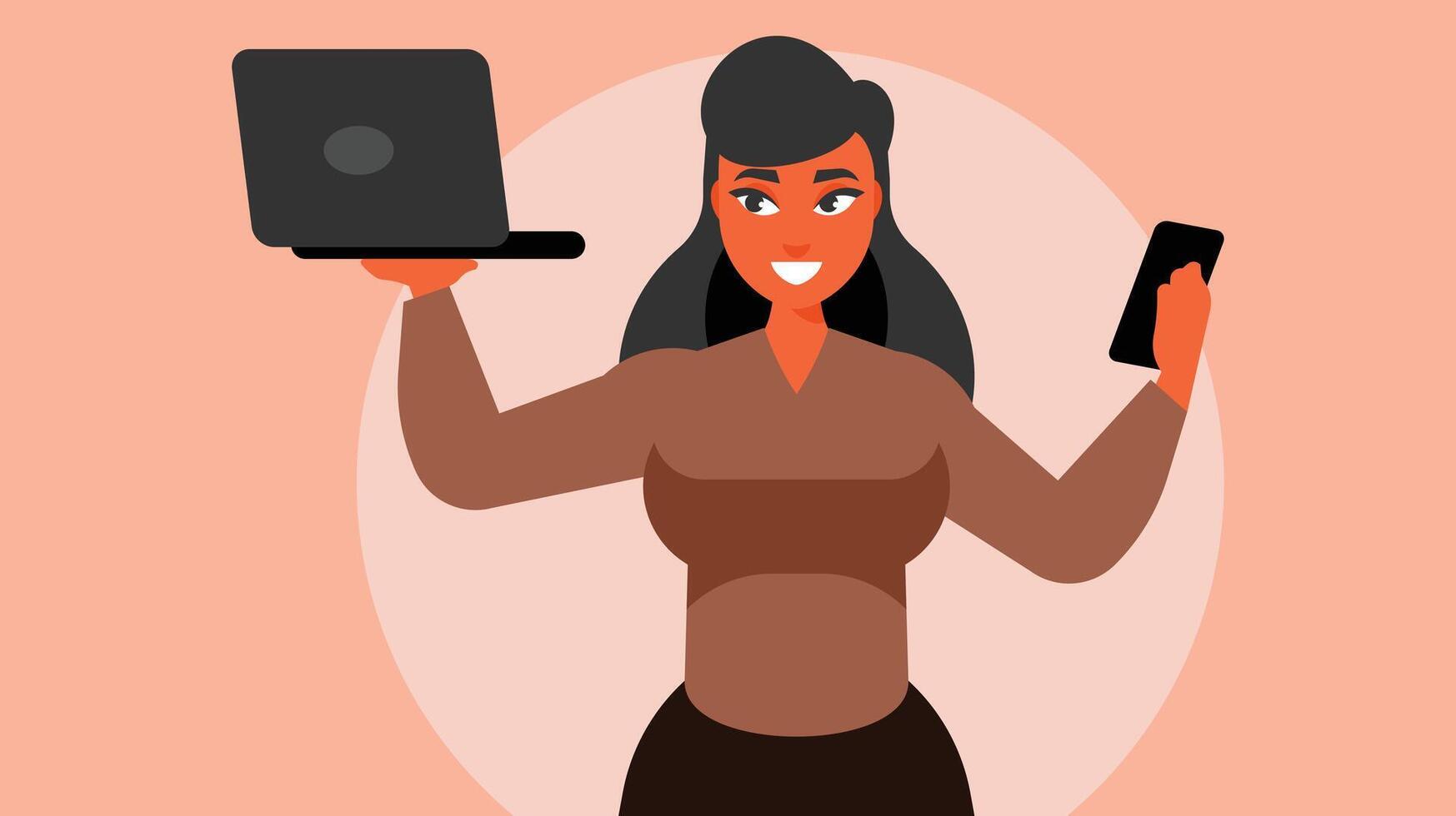 woman leadership isolated representation vector illustration