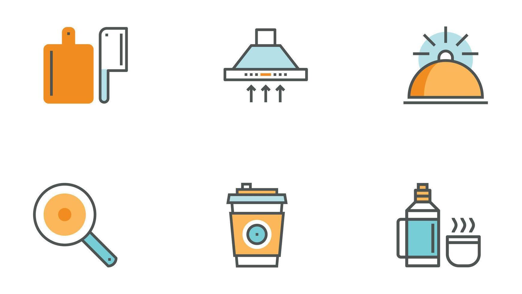 food and beverage icon set vector
