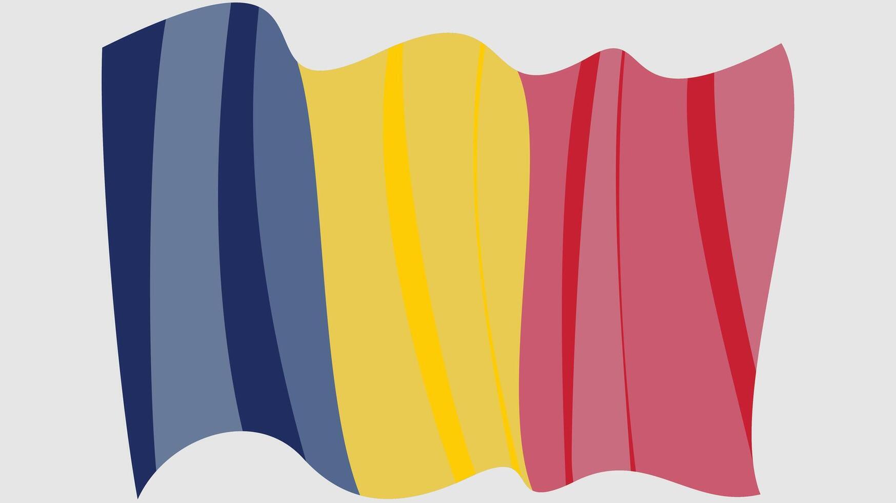 3d style wave flags vector illustration