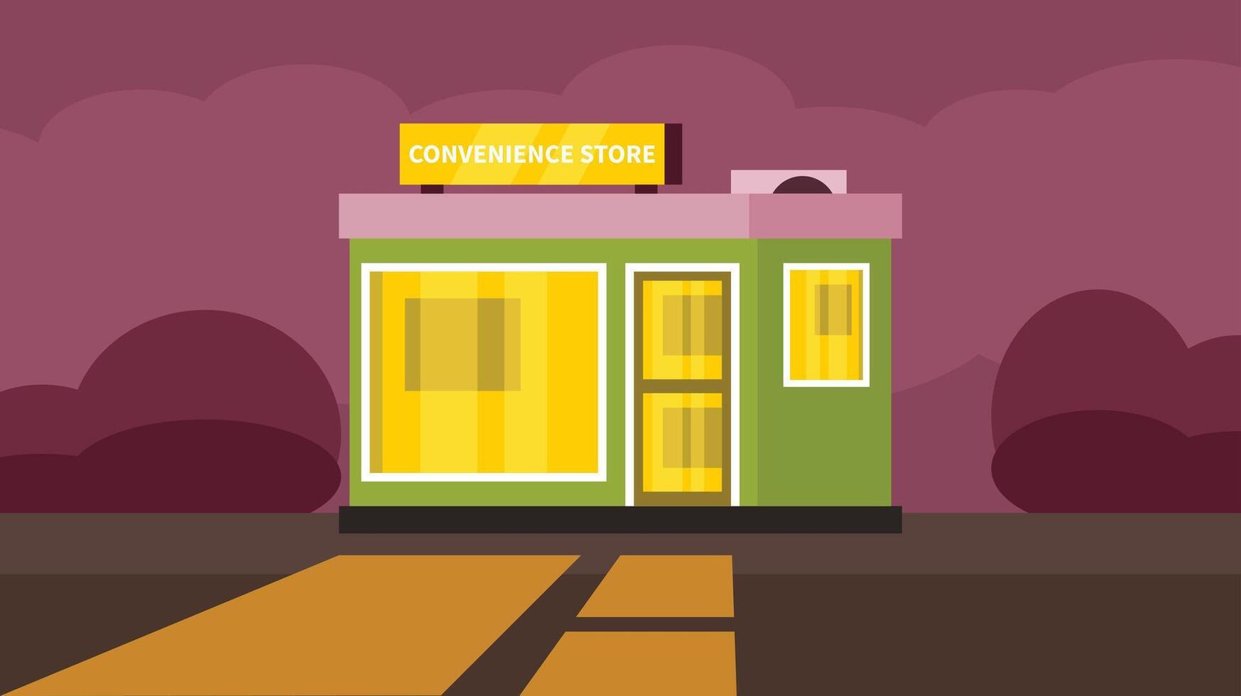 house lighted at night isolated vector illustration