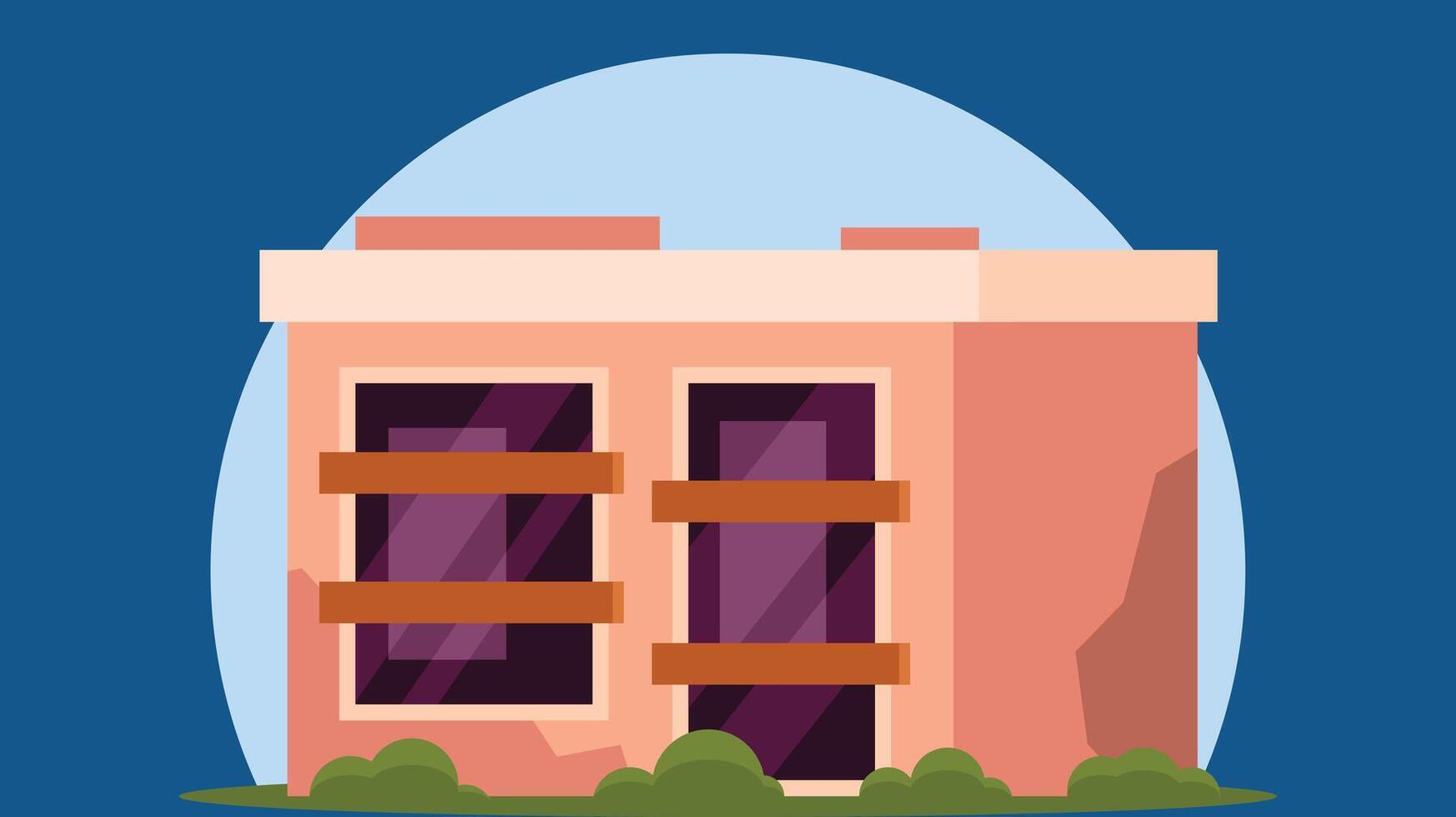 School building isolated vector illustration