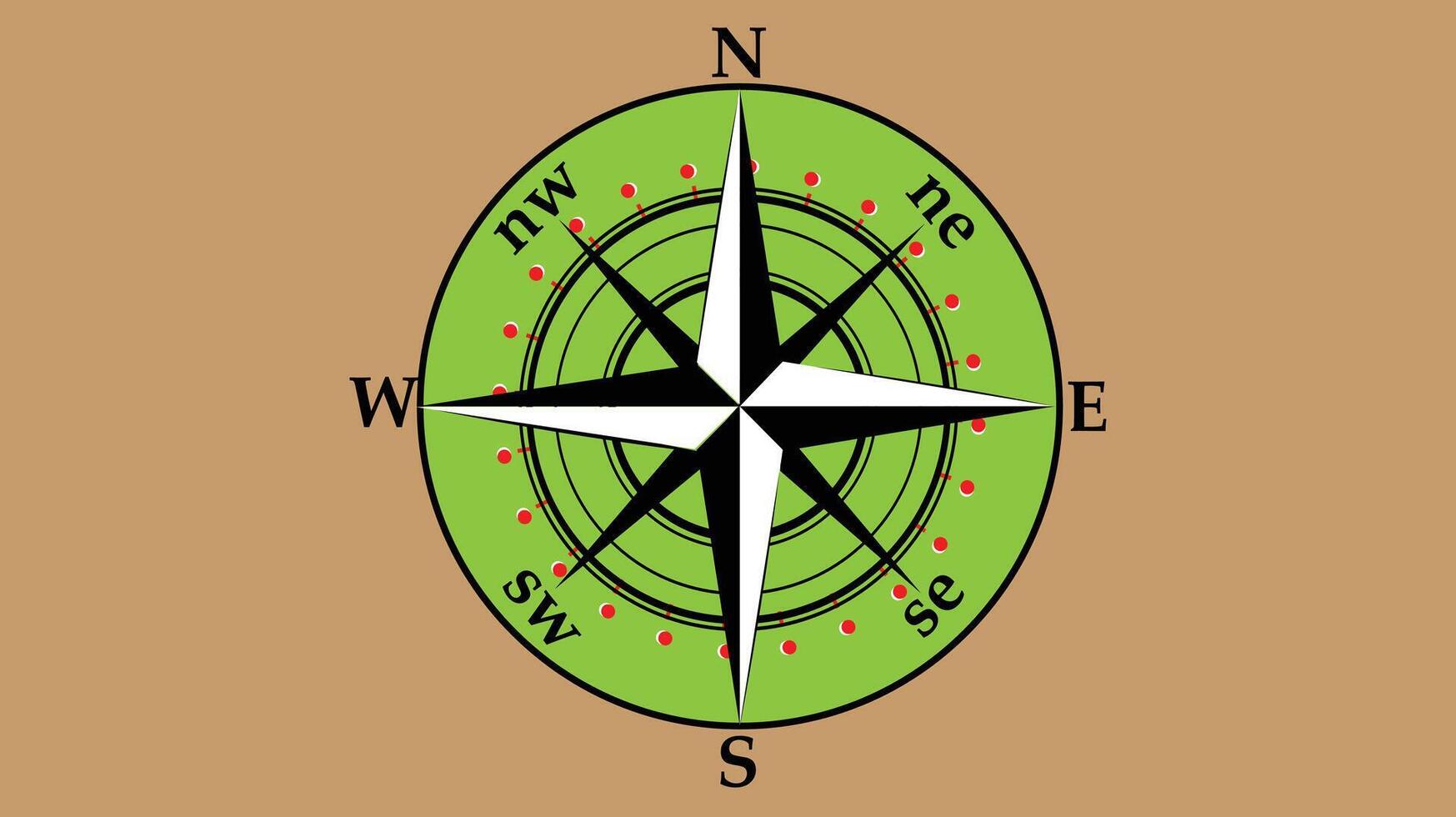 traveller compass geographical vector isolated illustration