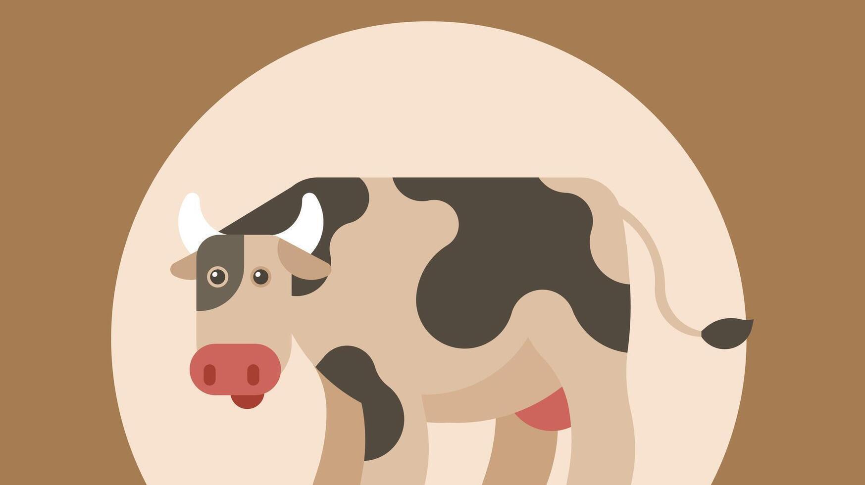 vaca dibujos animados niños libro personaje vector ilustración