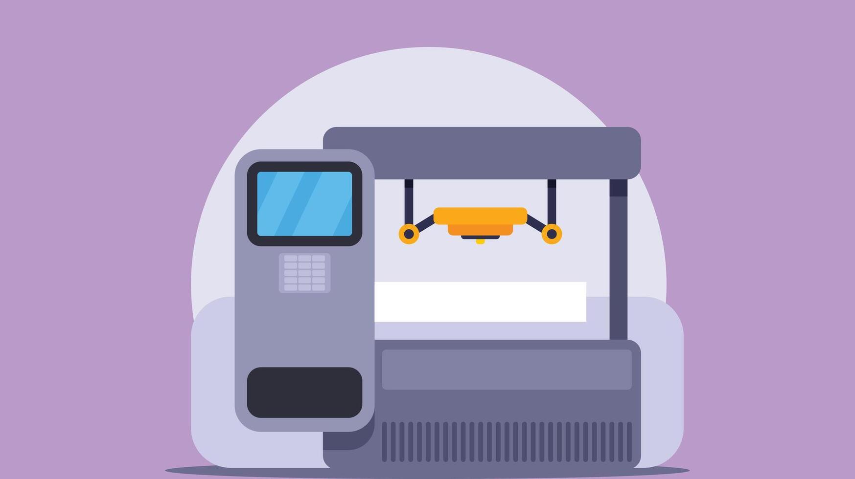 3D printer device vector icon isolated