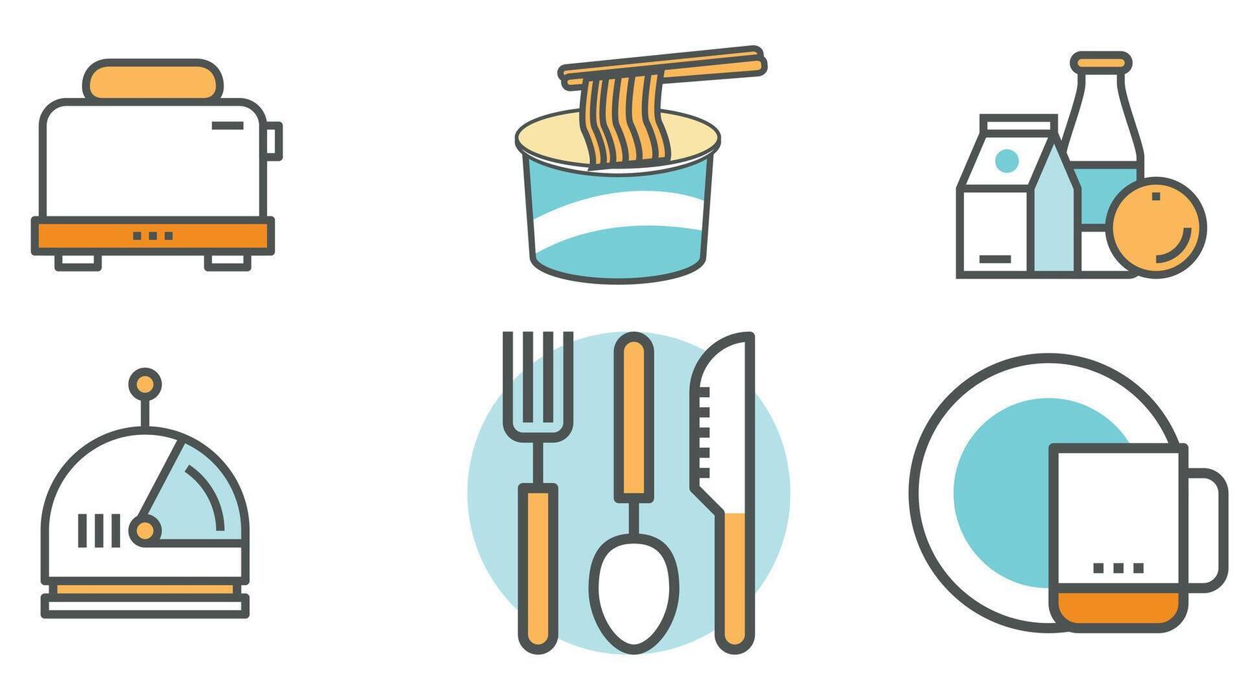 food and beverage duetone icon vector