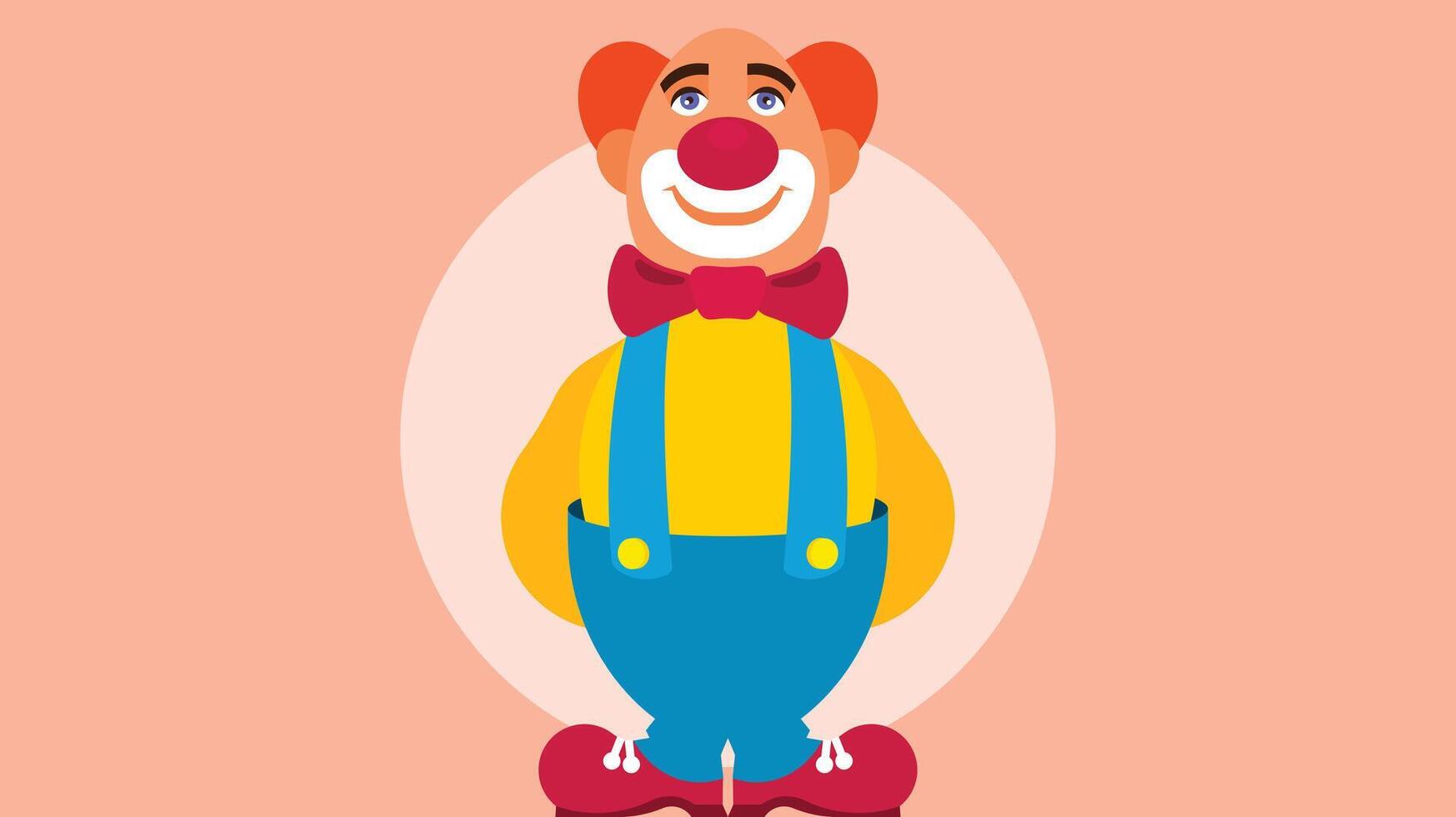 payaso dibujos animados personaje en un circo vector ilustración