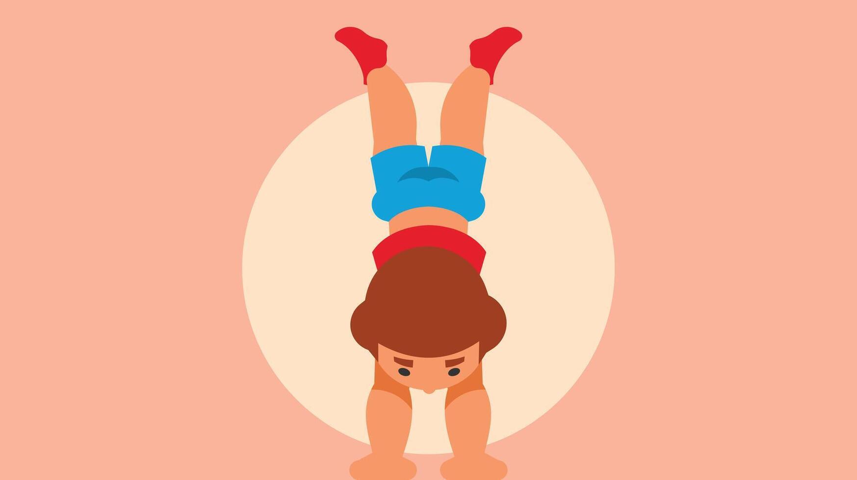 A child is playing in the playground isolated vector illustration