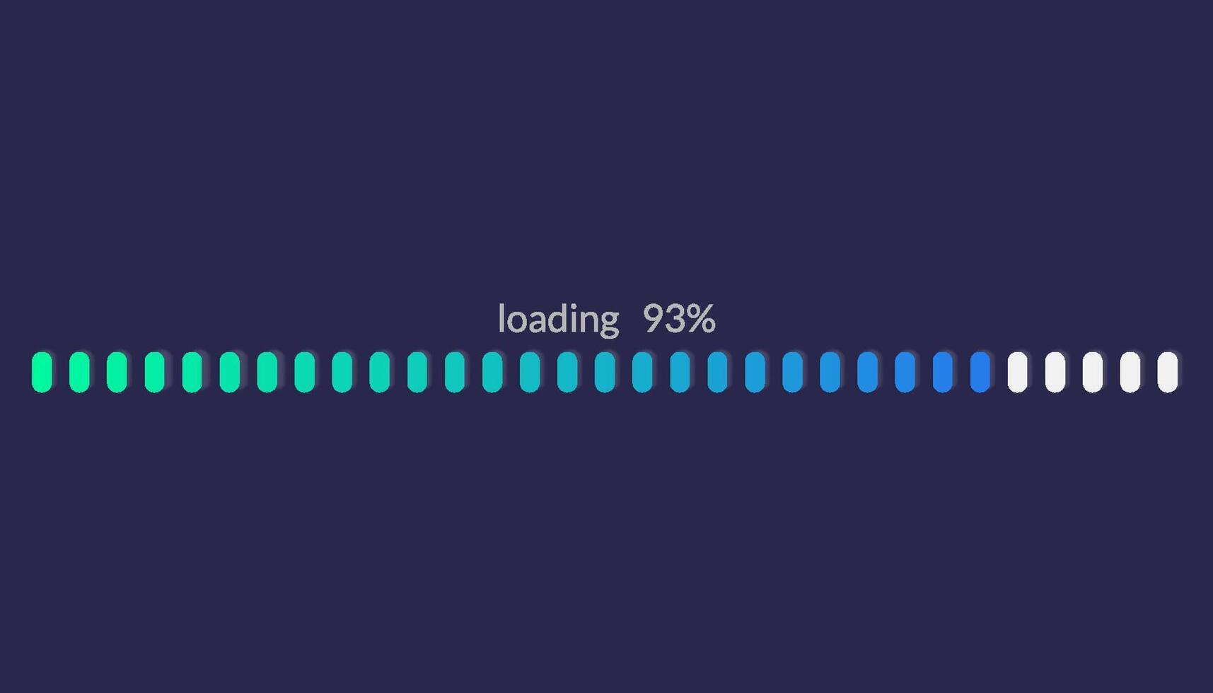 Progress load bar. Indicator of status download. Graphic icons of interface. Neon buttons of speed of upload. Web loaders with percent. Futuristic UI for website, game, internet vector