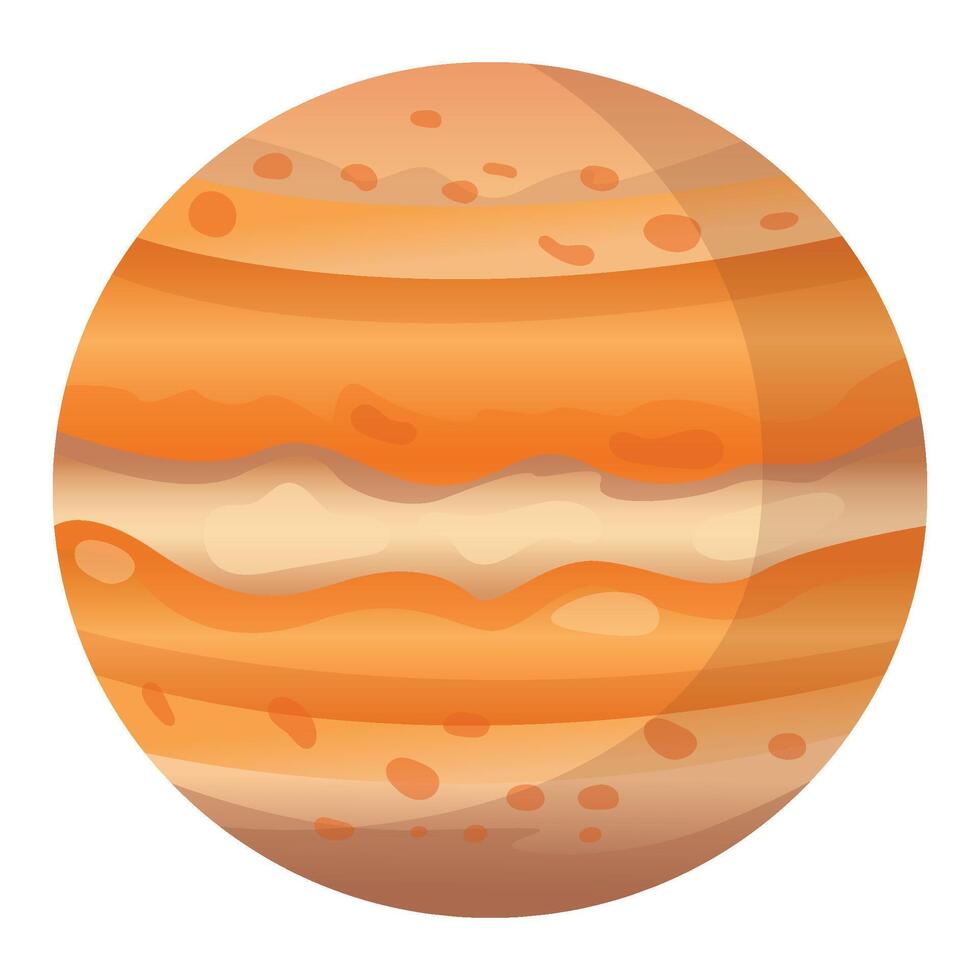 Solar System Jupiter Vector Icon