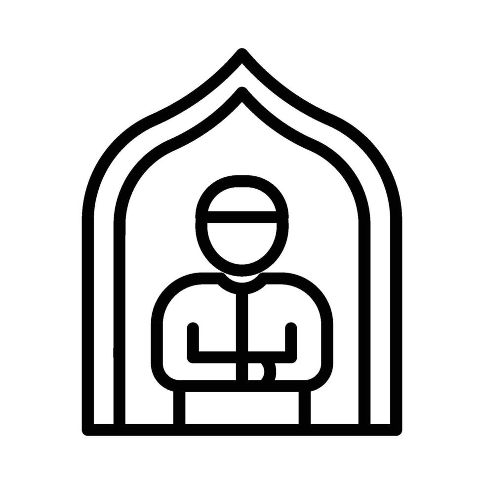 Prayer Outline Icon vector