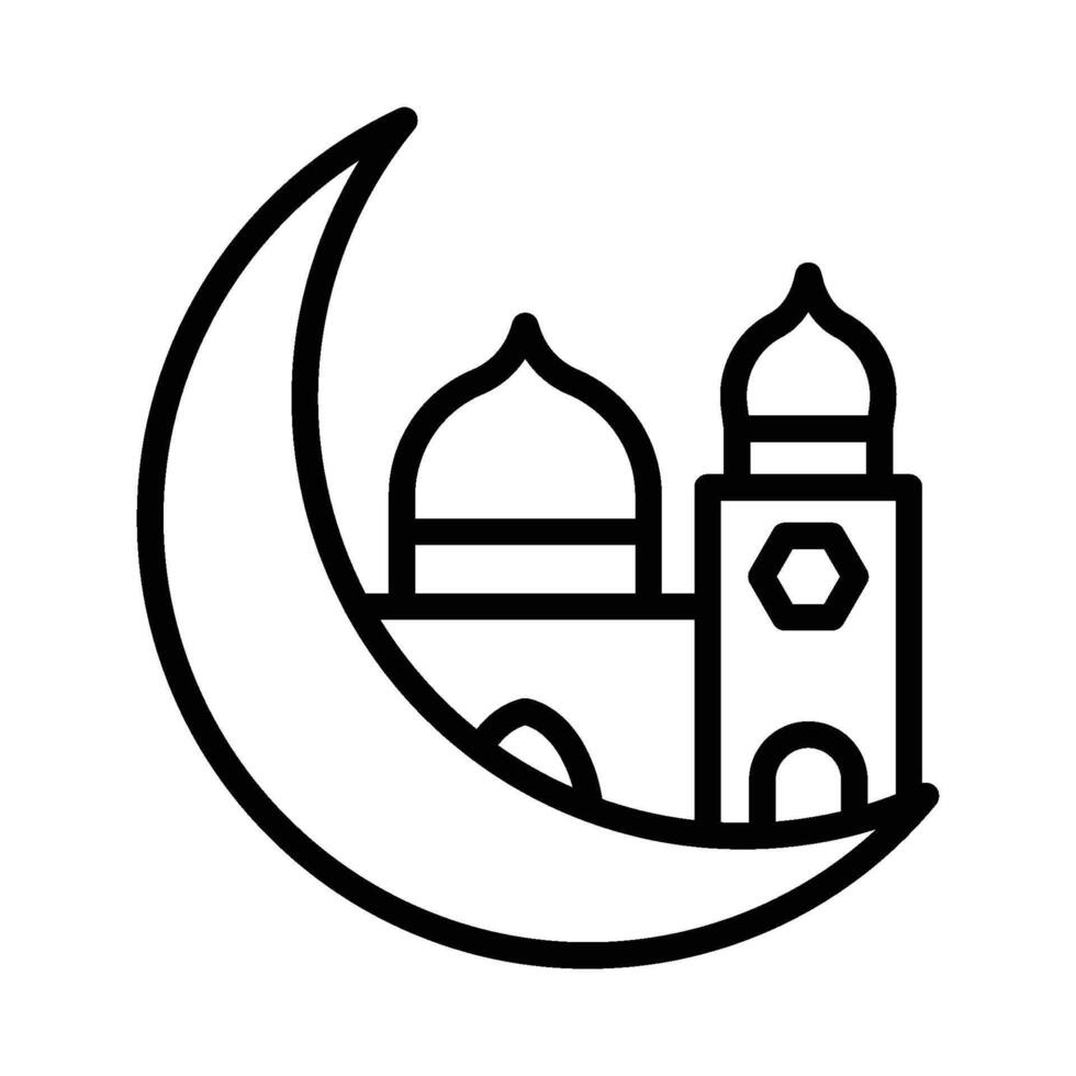 Ramadán contorno icono vector