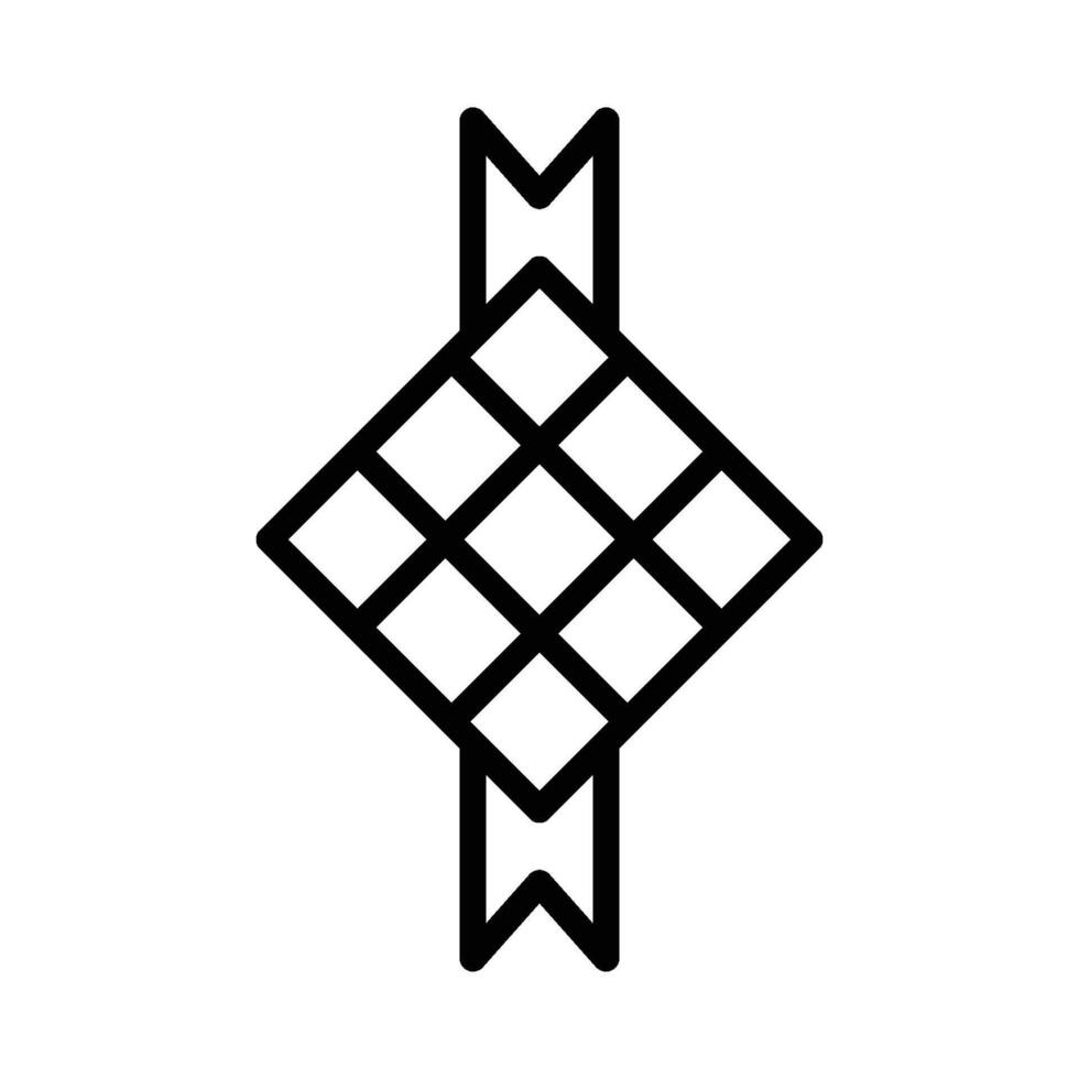 Ketupat Outline Icon vector