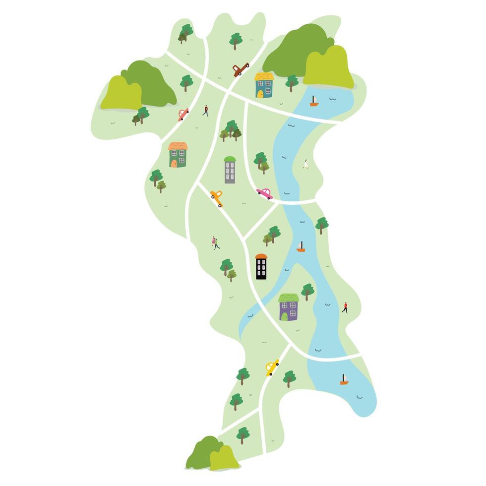 city map for any kind of digital info graphics and print publication. vector