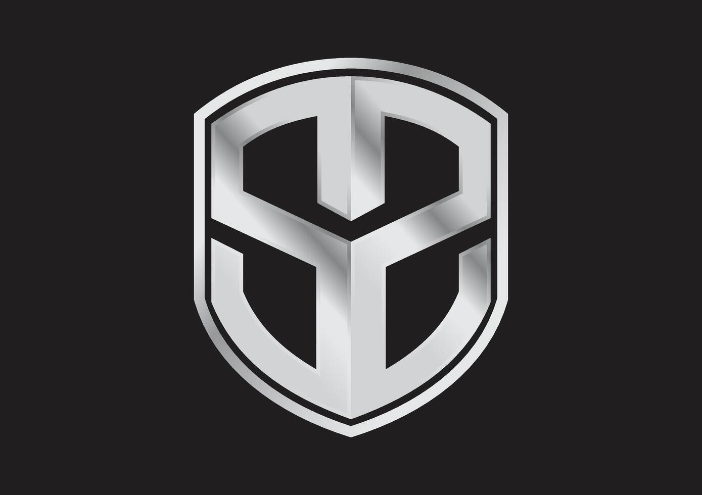 S letter alphabet emblem steel vector logo