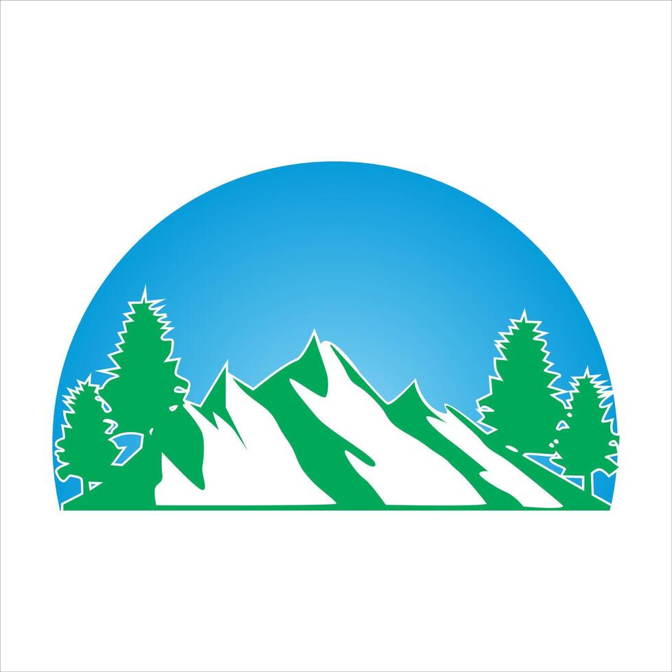 naturaleza montaña abstarct logo vector