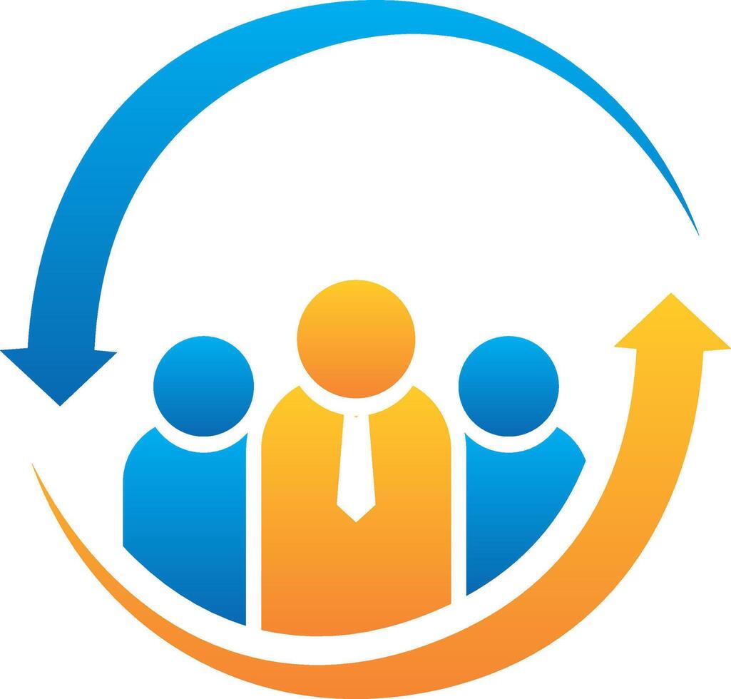 teamwork solid bussines logo vektor vector